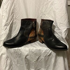 Stylish Black and Brown Ankle Booties